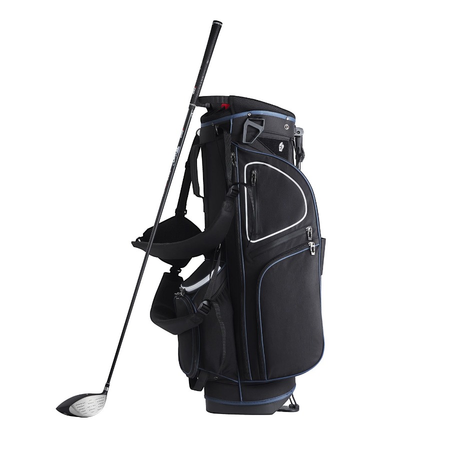Golf Bag Stand Cart - 14ウェイオーガナイザーディバイダートップ付きゴルフカートバッグ、35インチ11ポケットプレミアムカートバッグ（スタンド付き）、耐久性のあるハンドル付きゴルフバッグ