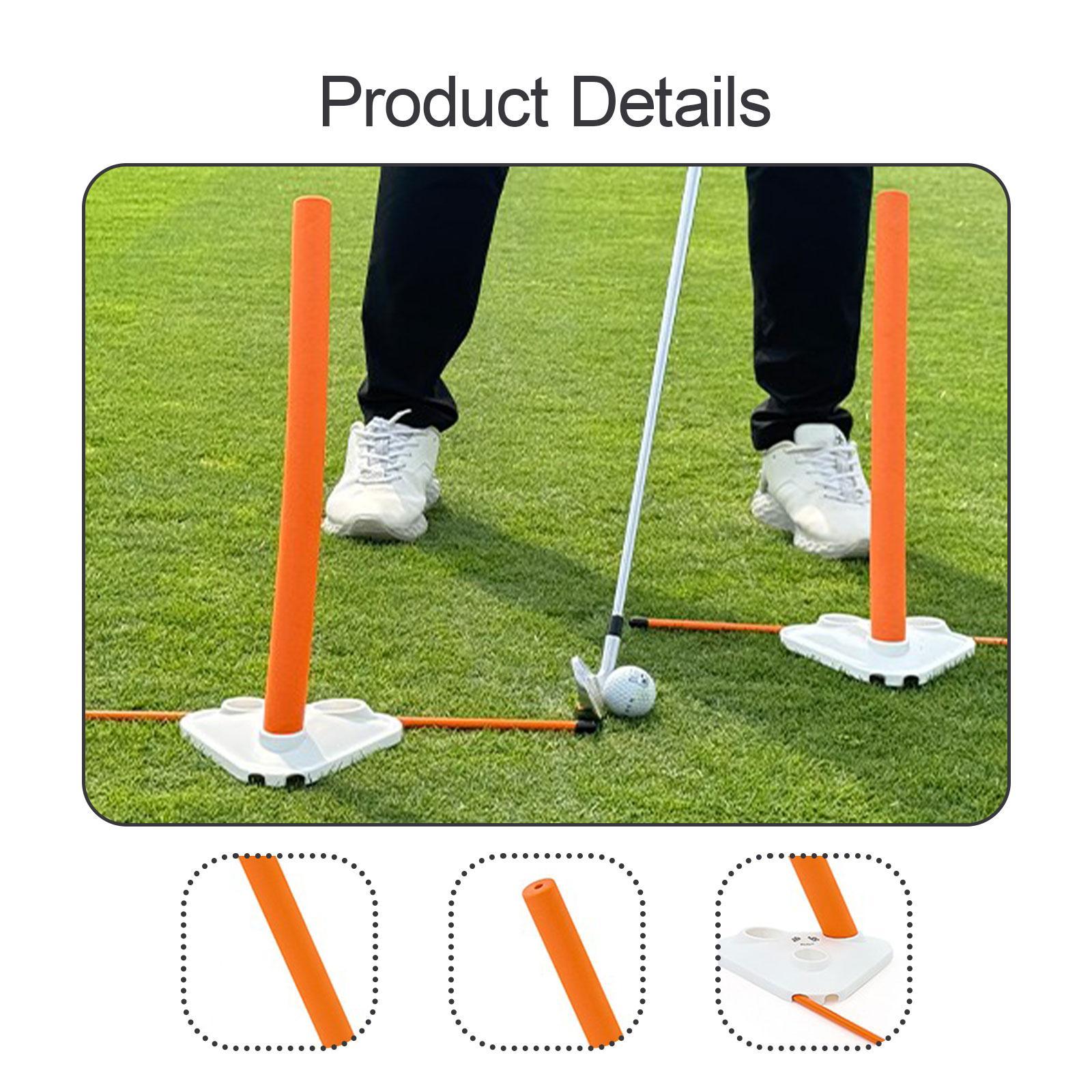 Alignment Stick Set - 屋内屋外兼用ゴルフスイングトレーナー、アライメントスティックホルダー付き、スイングとスキルを向上させるための位置調整ツール