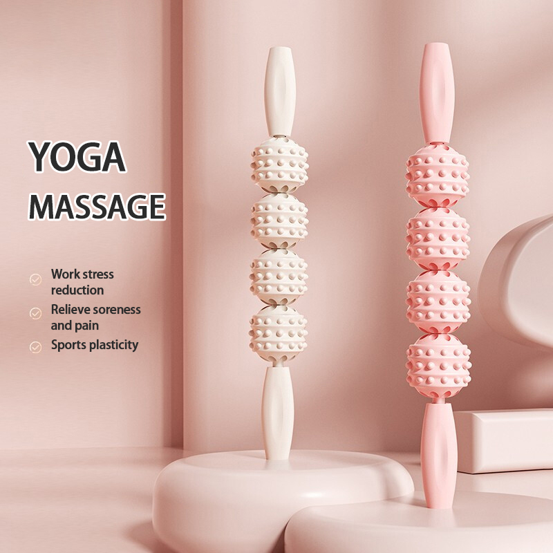 Alignment Stick Set - 細い脚マッサージふくらはぎヨガストレッチャーローラーボール筋肉マッサージリラクゼーションスティックエクササイズボディフィットネスオオカミの歯筋膜スティック