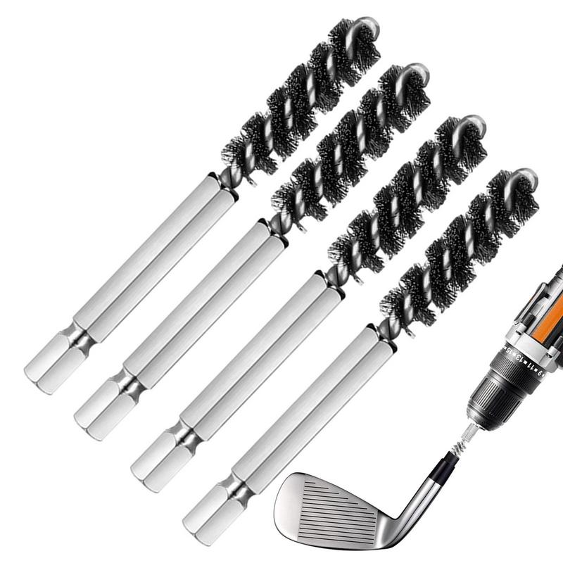 Golf Equipment To Improve Your Game - 2 個 9 ミリメートル/11 ミリメートルゴルフクラブヘッドホーゼルブラシゴルフクラブワイヤークリーニング研磨ツール電気ドリルワイヤー鉄木材ゴルフアクセサリー