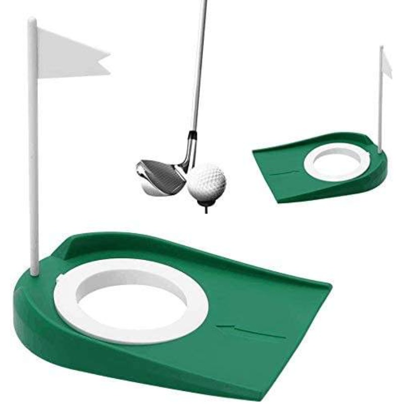 Golf Equipment Kids - ゴルフパッティングカップ フラッグ付き 練習トレーニング器具 パッティングホール 子供 大人