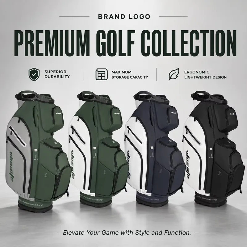 Golf Bag Stand Cart - Wosofe 14ウェイゴルフカートバッグ 防水ナイロンPUレザー スタンドバッグ メンズ レディース
