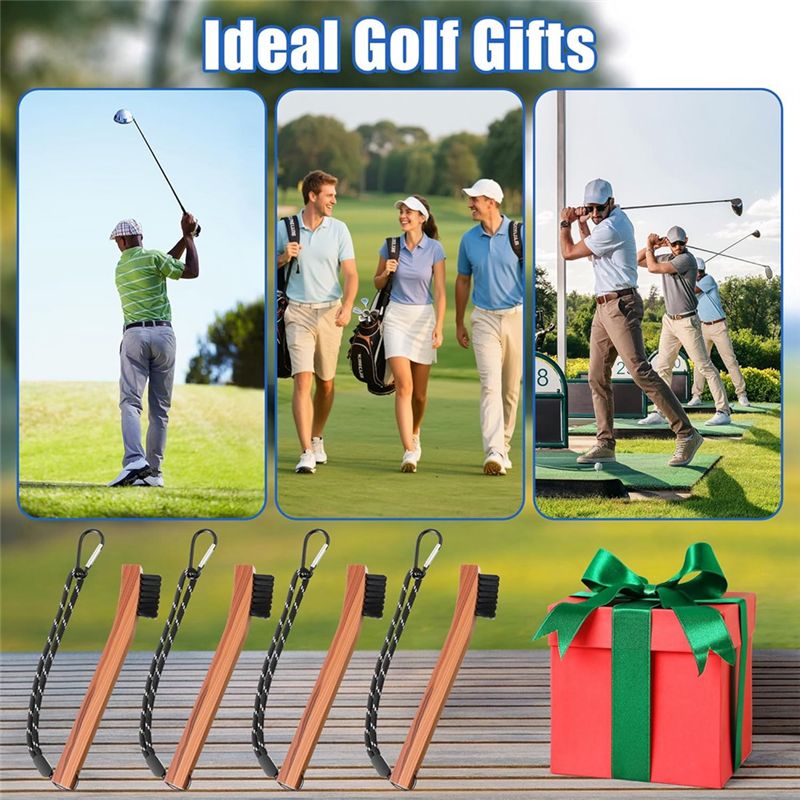 ゴルフブラシ クラブ溝クリーナー 4個パック ロープと金属製 - Golf Equipment To Improve Your Game のレビューと価格