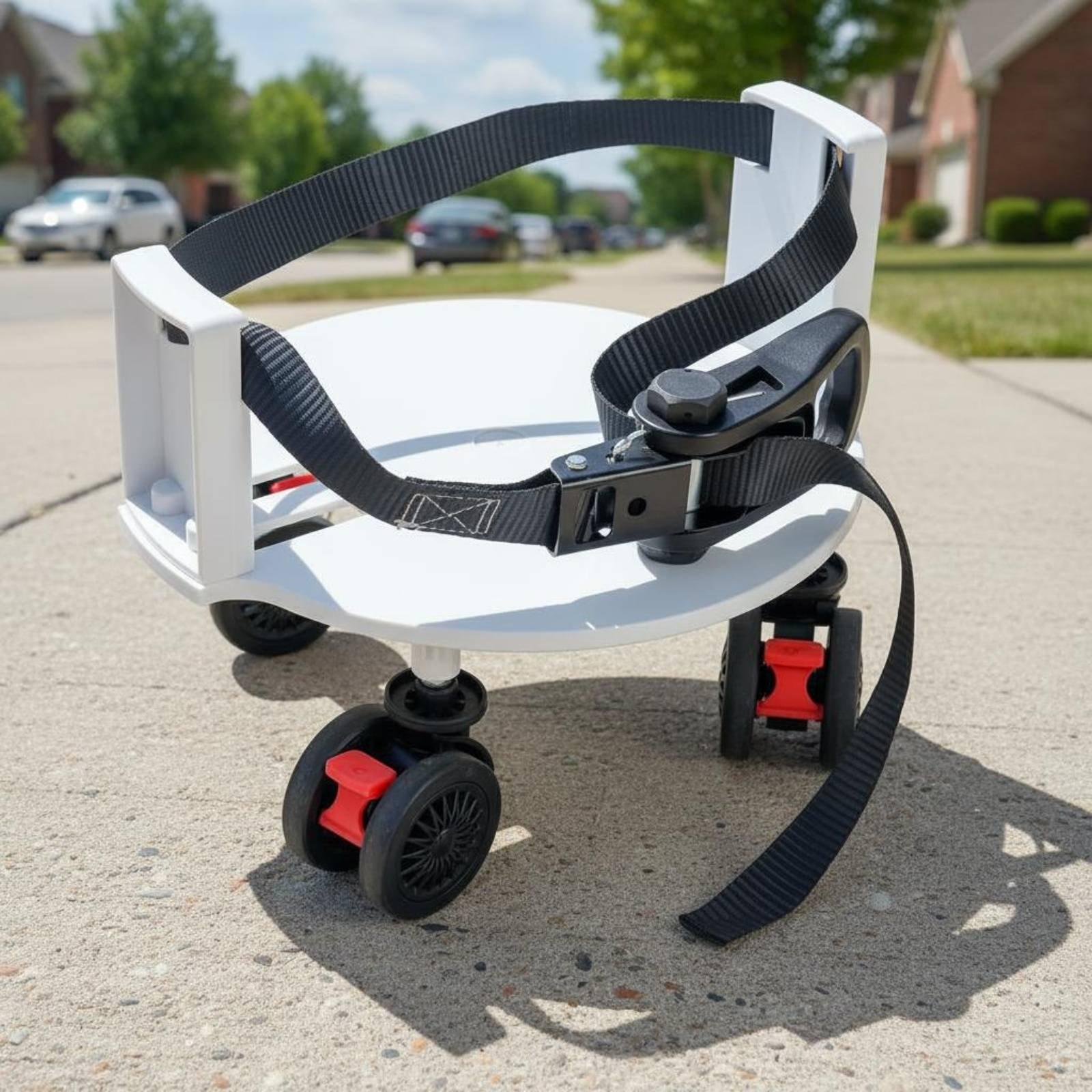 ゴルフ用具スタンド ユニバーサル360度回転ホイールベース  - Golf Bag Stand Cart のレビューと価格