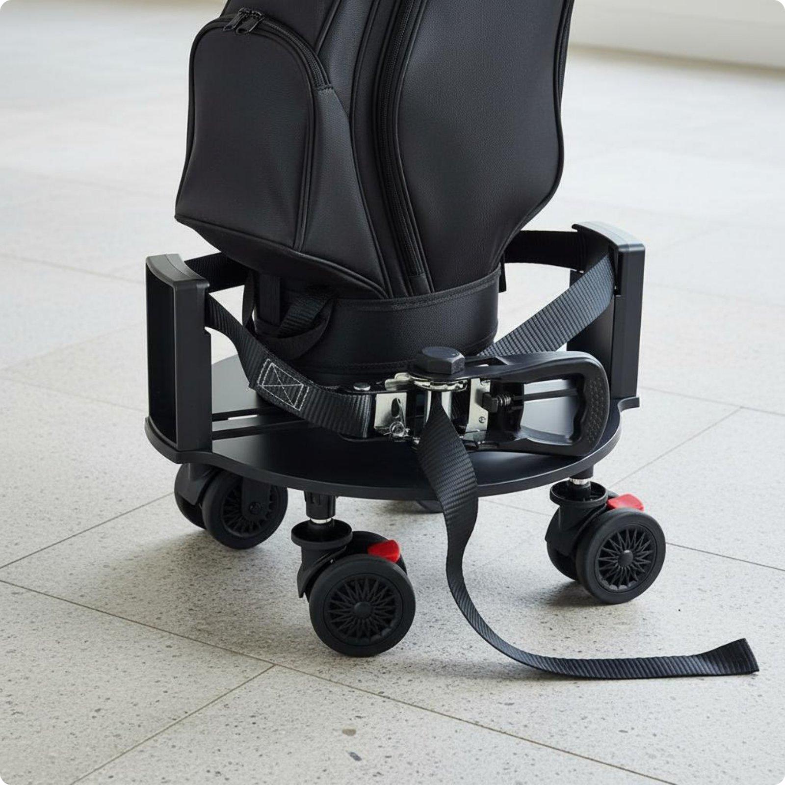 ゴルフ用具スタンド ユニバーサル360度回転ホイールベース  - Golf Bag Stand Cart のレビューと価格