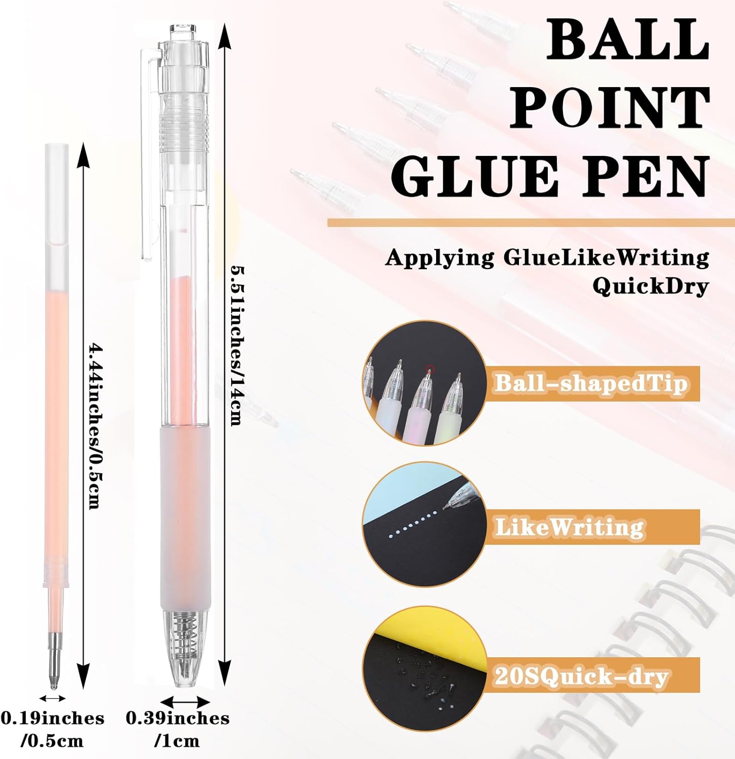 18本入り速乾性グルーペン ボールペン ローラーグルーペンセ - Alignment Stick Set のレビューと価格