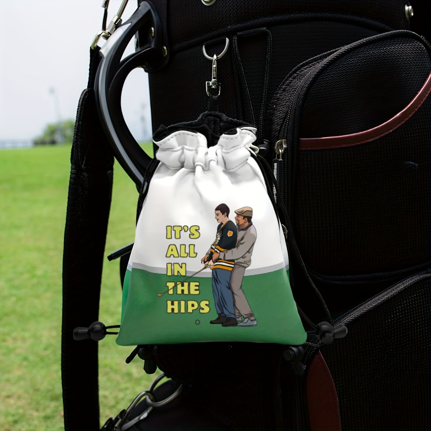 ドローストリングクロージャー付きPUレザーゴルフティーポーチ - Golf Bag Stand Cart のレビューと価格