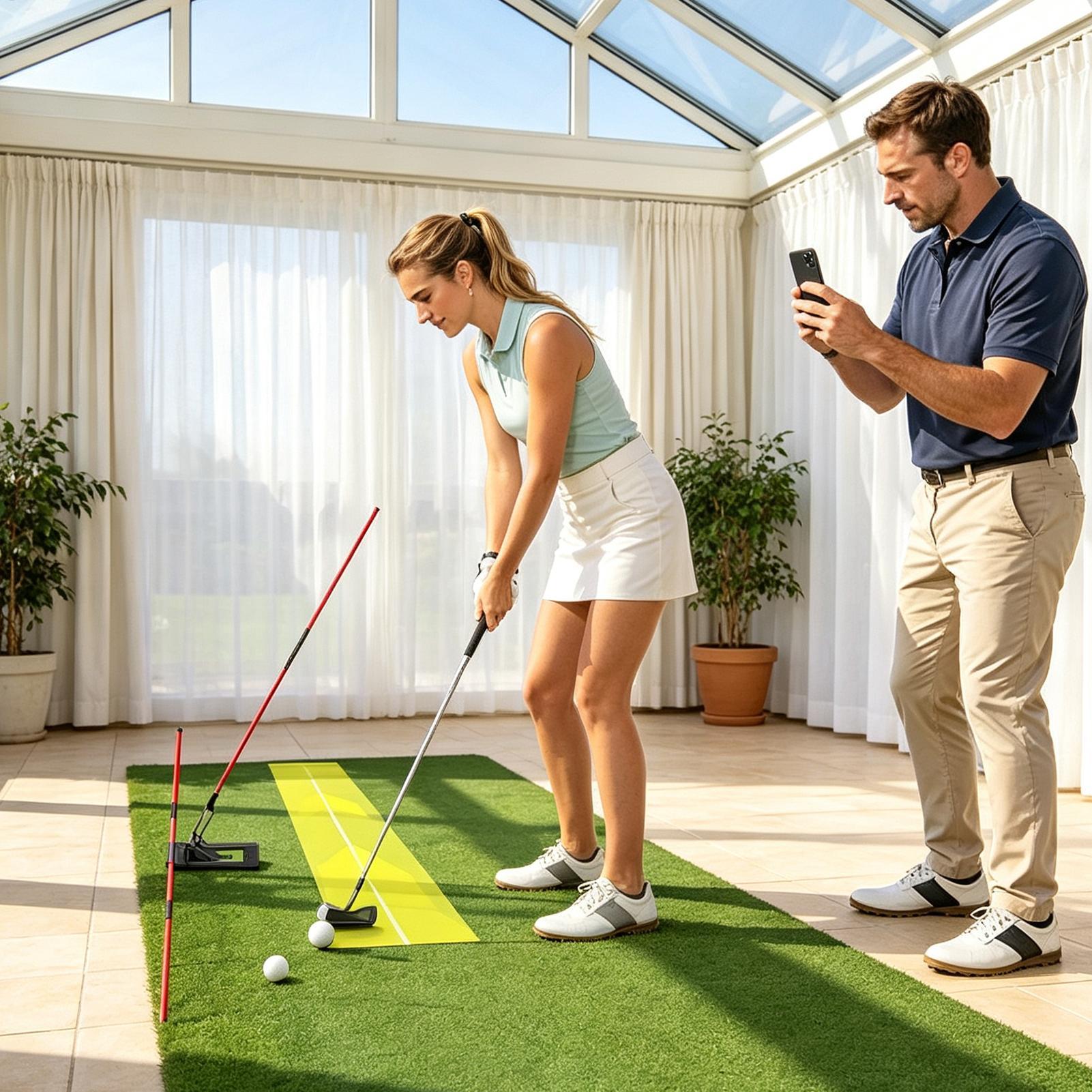 ゴルフパットトレーナー 調整可能な角度調整練習スティック ゴ - Golf Equipment For Beginners のレビューと価格