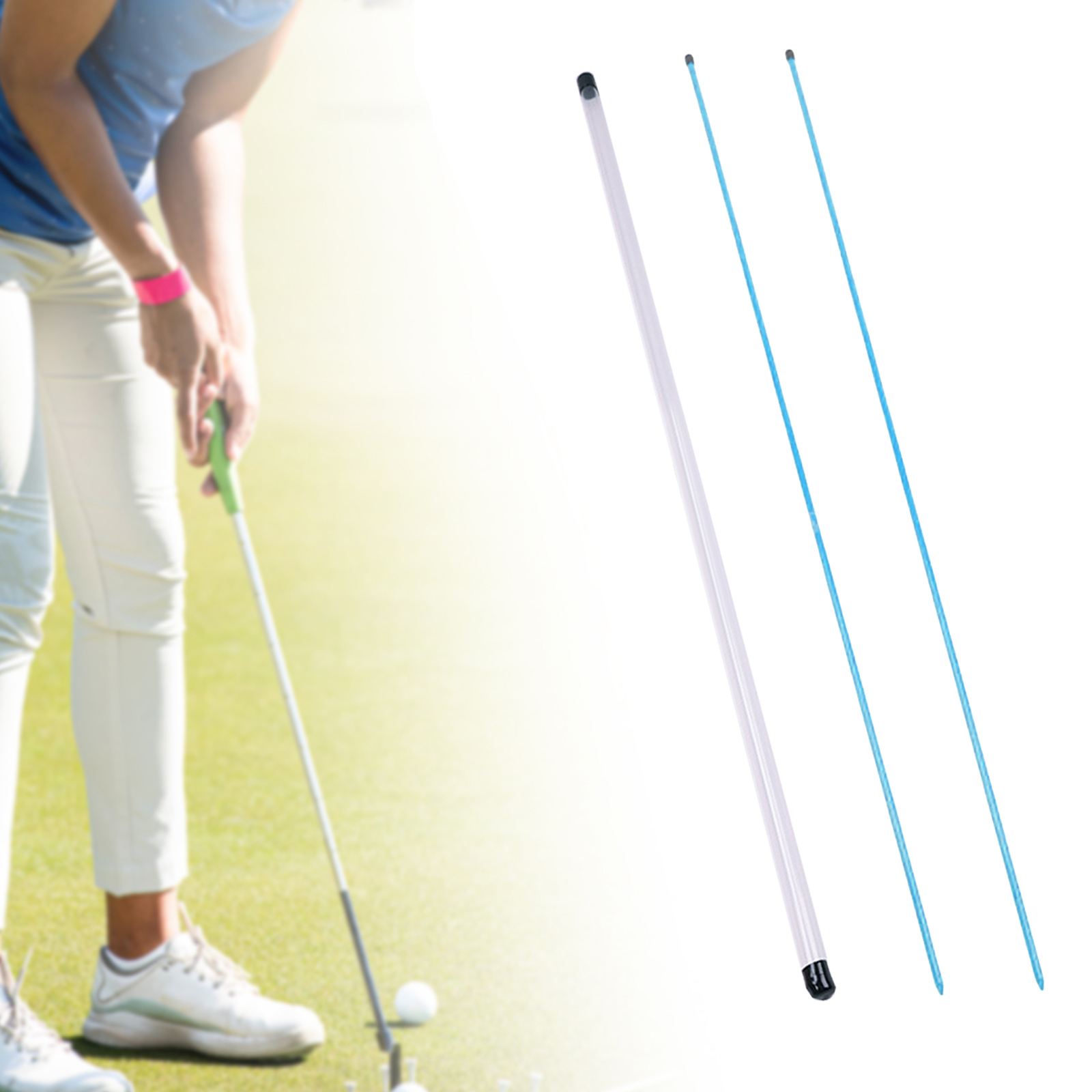 ゴルフ配置スティック姿勢補正器、収納付きスイングトレーナー、 - Alignment Stick Set のレビューと価格