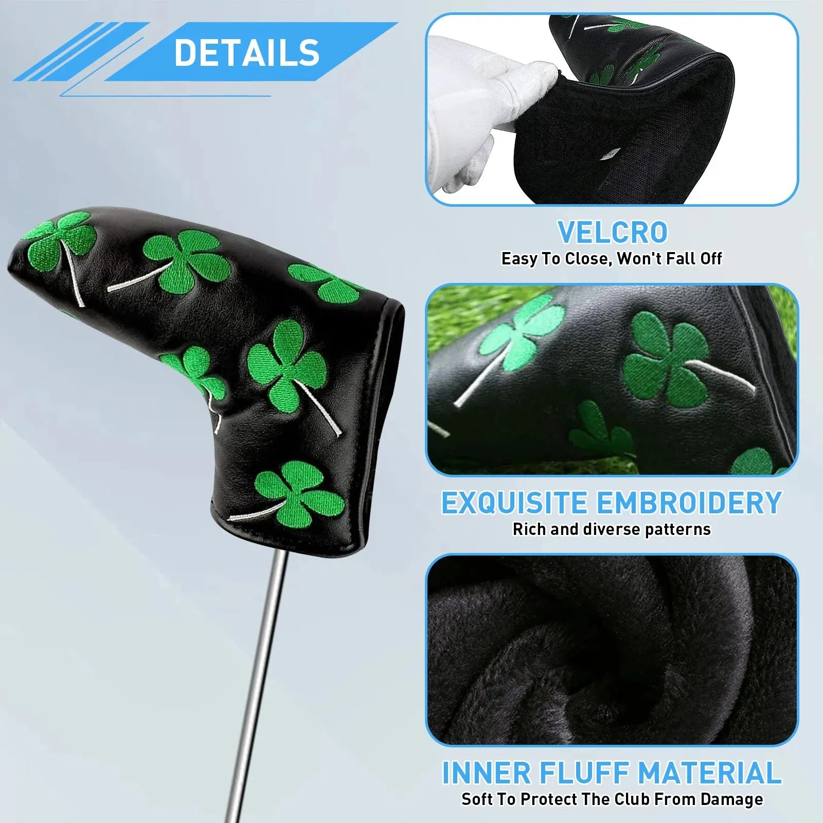 ゴルフパターヘッドカバー、ブレードクラブPUレザープロテクタ - Golf Equipment Rack のレビューと価格